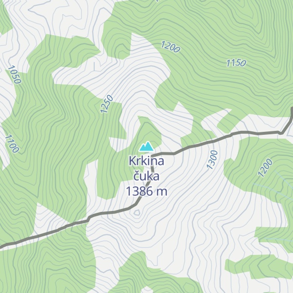 Map of Krkina čuka