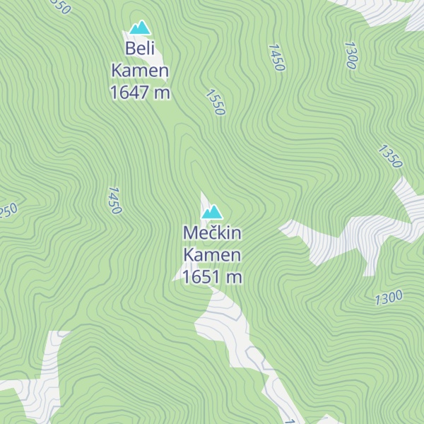 Map of Mečkin Kamen