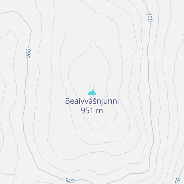 Map of Beaivvášnjunni