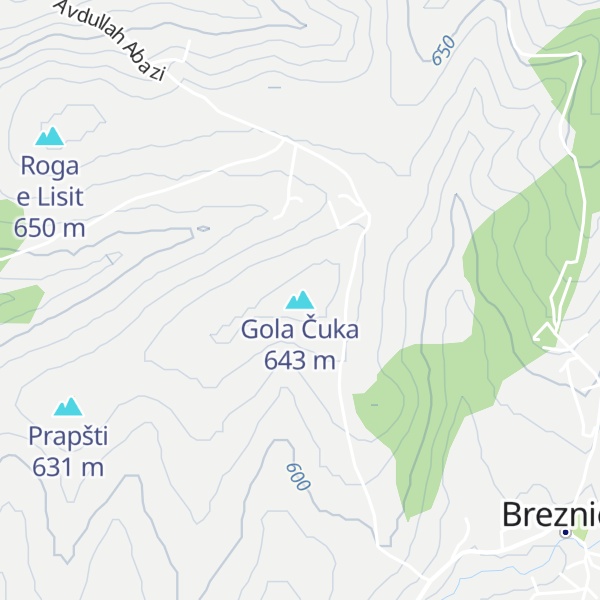 Map of Gola Čuka