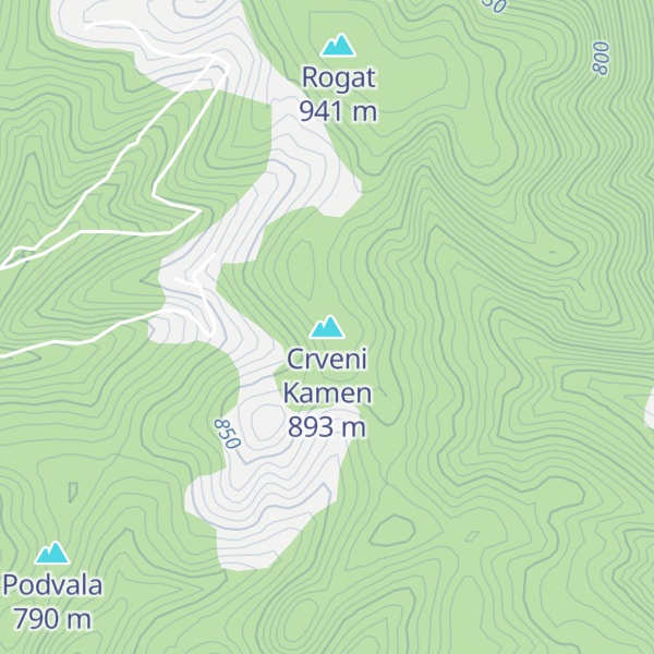 Map of Crveni Kamen