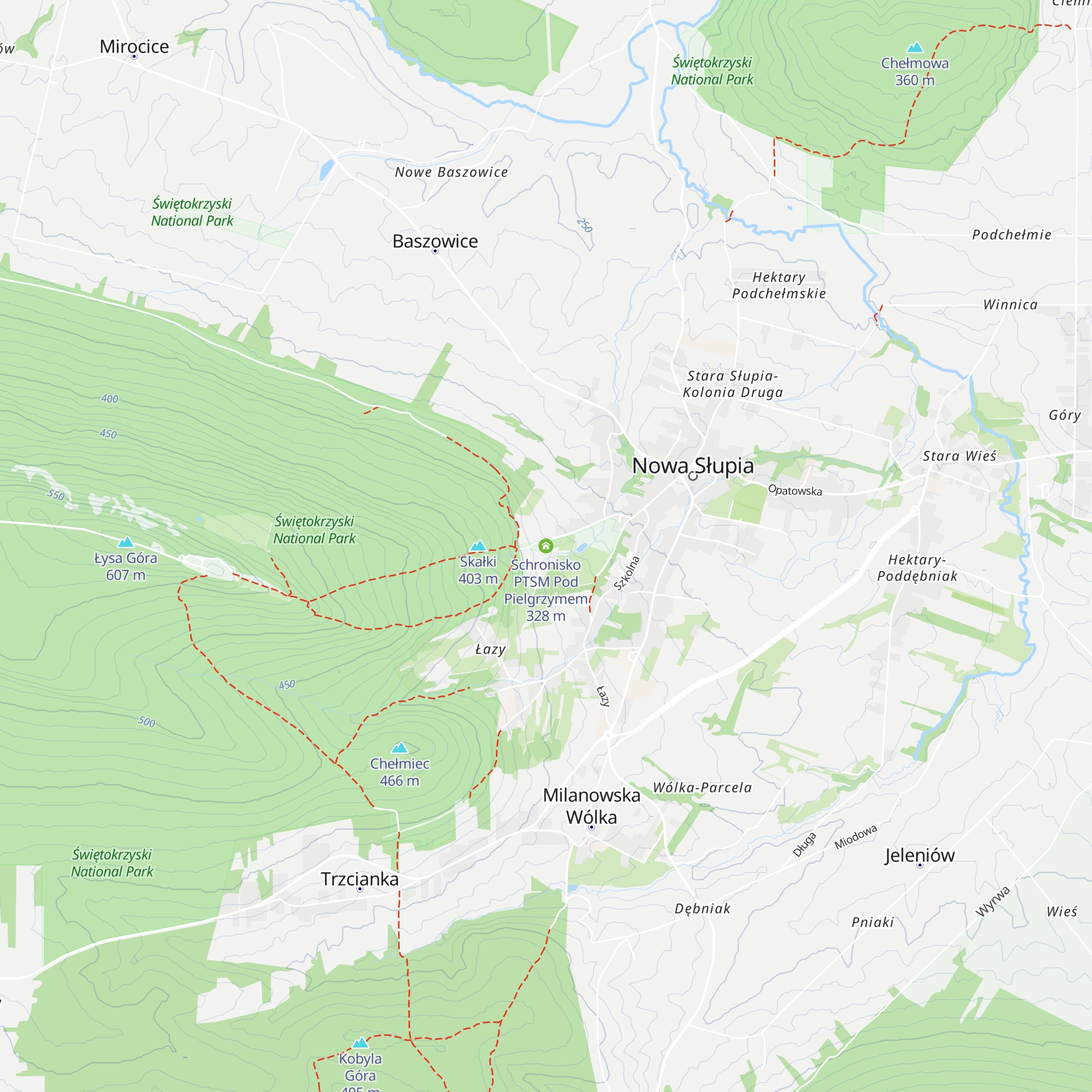 Schronisko PTSM Pod Pielgrzymem map