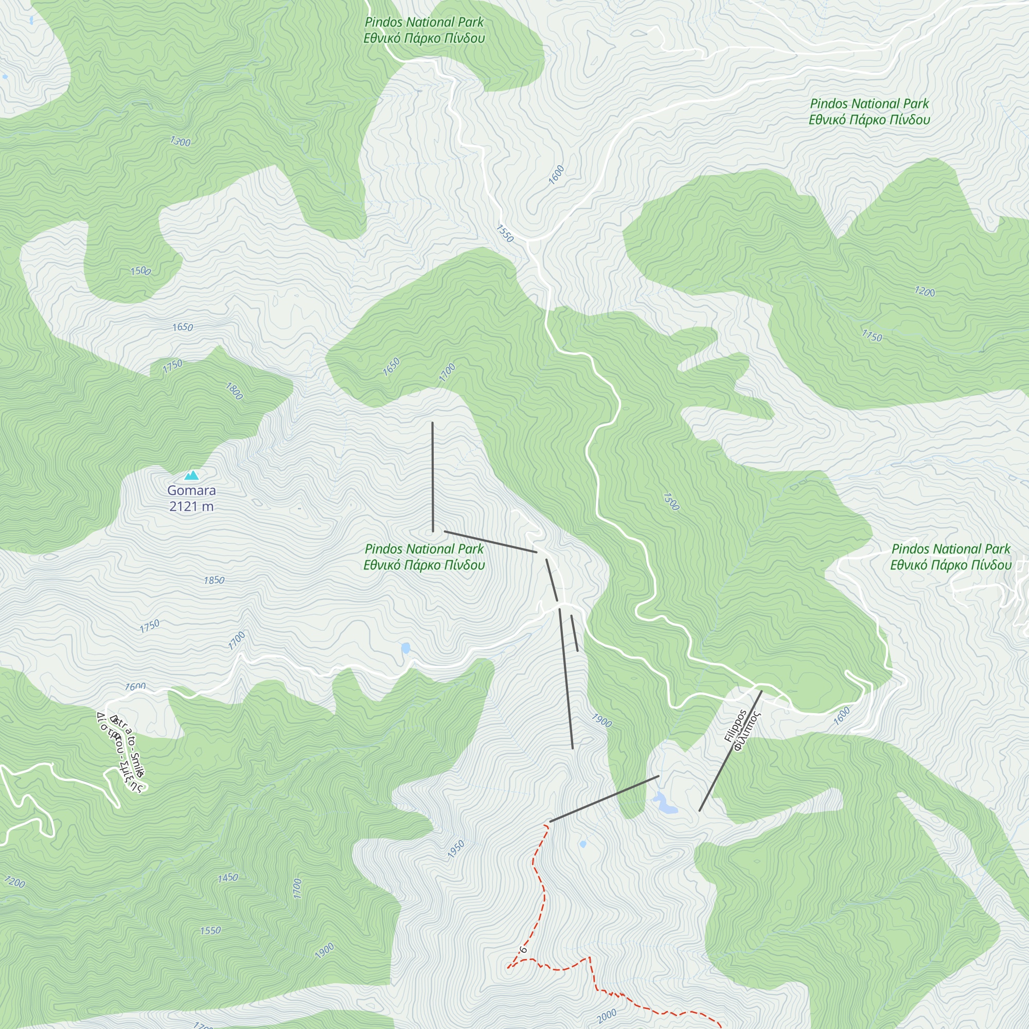 Katafygio Gomaras map