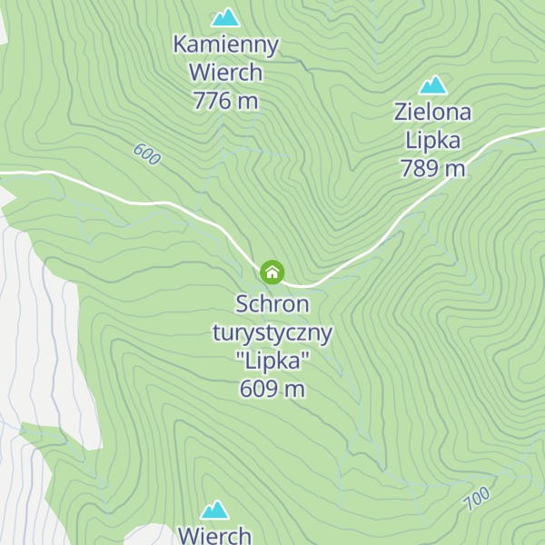 Map of Schron turystyczny "Lipka"