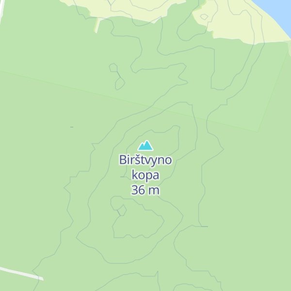 Map of Birštvyno kopa