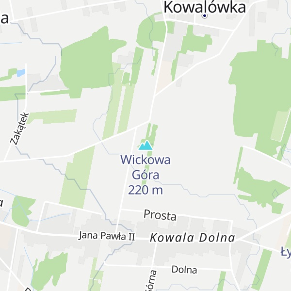 Map of Wickowa Góra