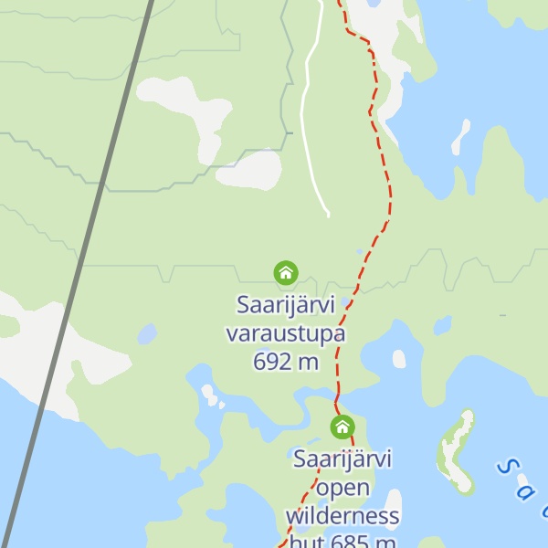 Map of Saarijärvi wilderness hut