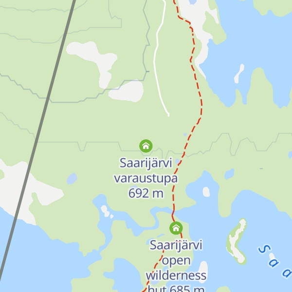 Map of Saarijärvi varaustupa