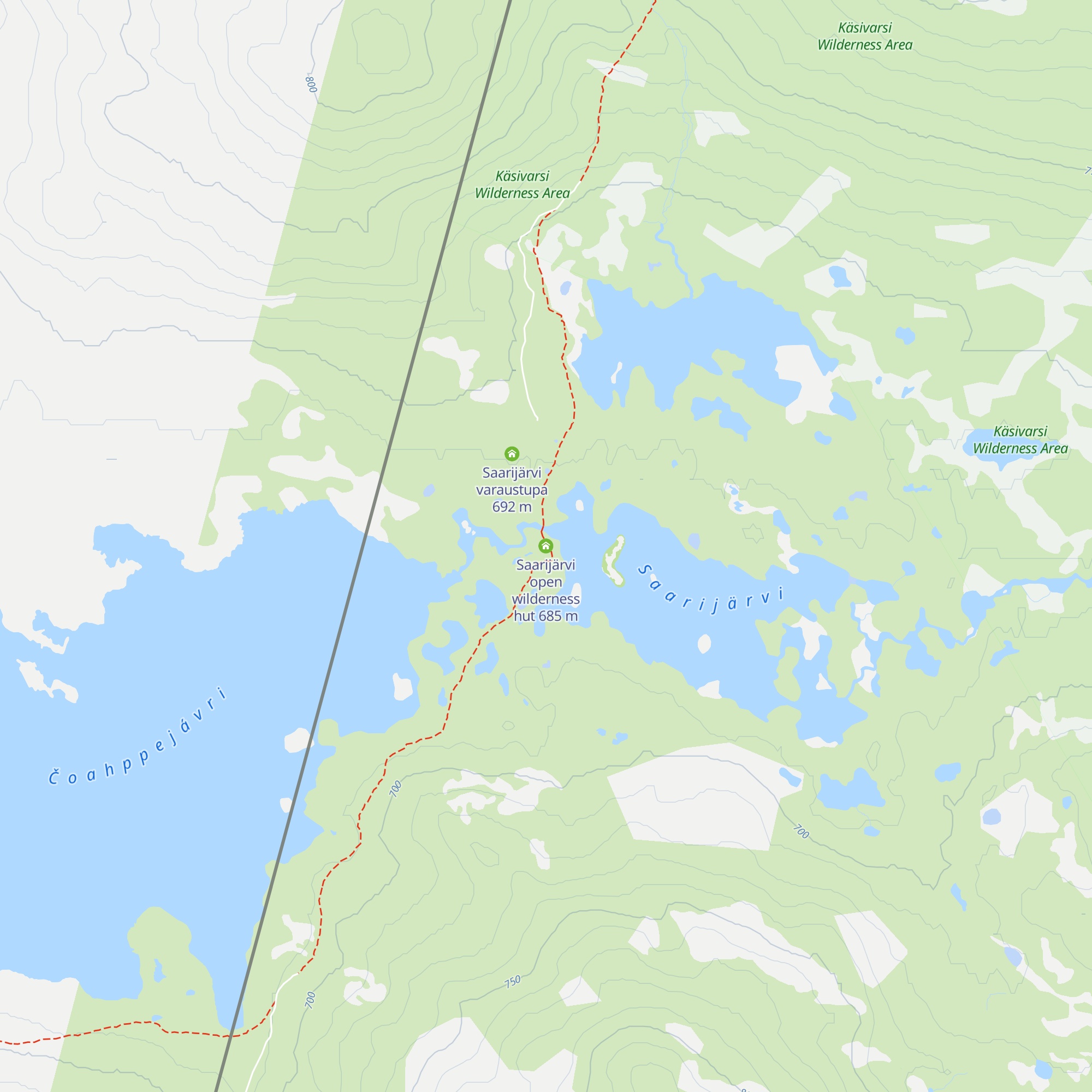 Saarijärvi open wilderness hut map