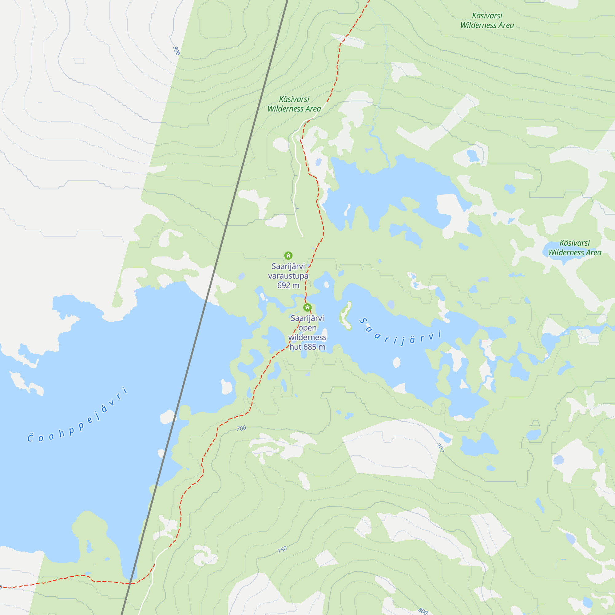 Saarijärvi open wilderness hut map