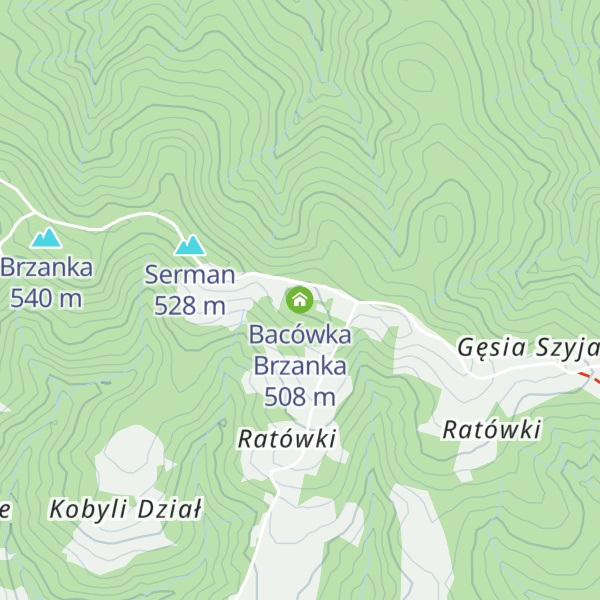Map of Bacówka Brzanka