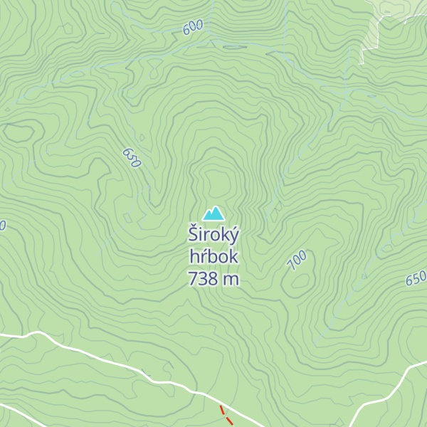 Map of Široký hŕbok
