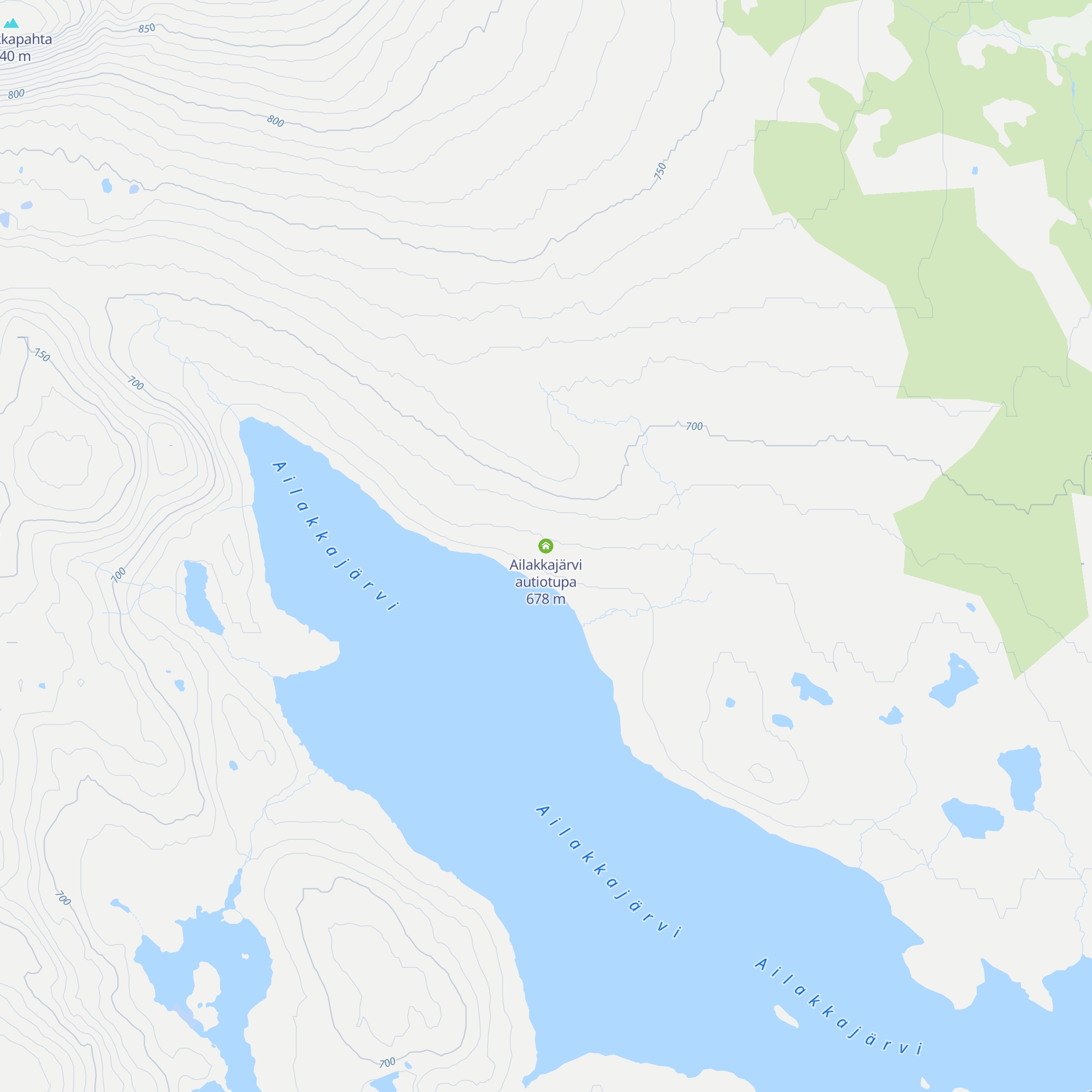 Ailakkajärvi autiotupa map