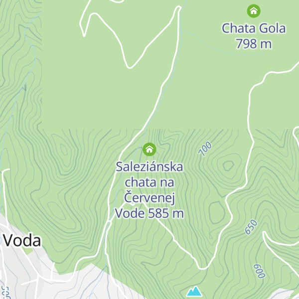 Map of Saleziánska chata na Červenej Vode