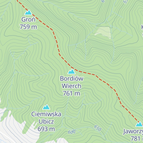 Map of Bordiów Wierch