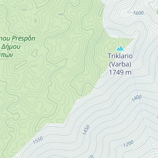 Map of Oros Triklario