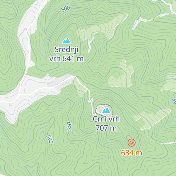 Map of Planinarski dom „Crni vrh”