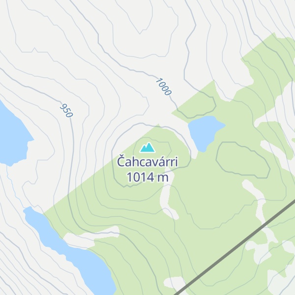 Map of Čahcavárri
