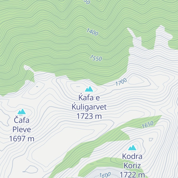 Map of Ḱafa e Ḱuligarvet