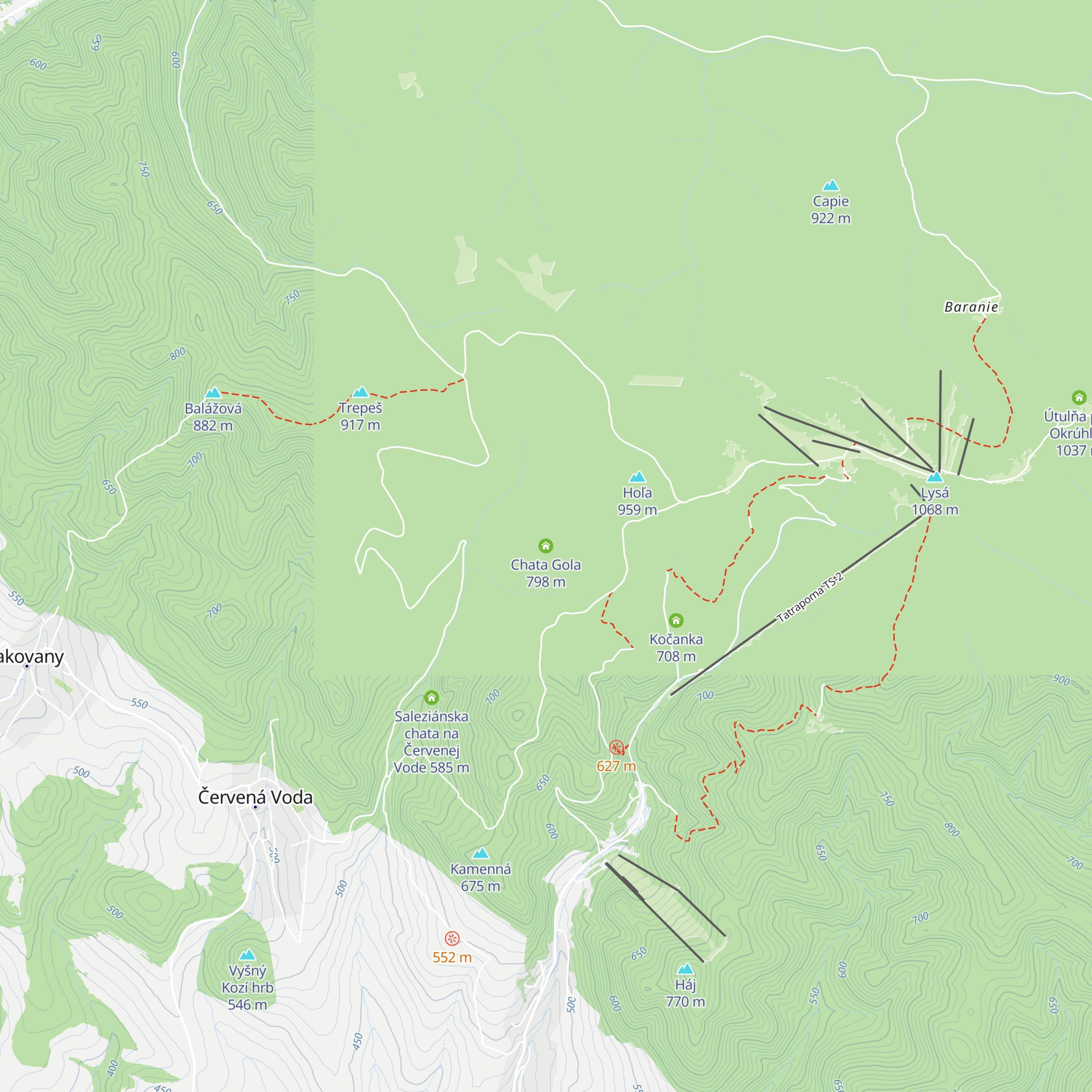 Chata Gola map