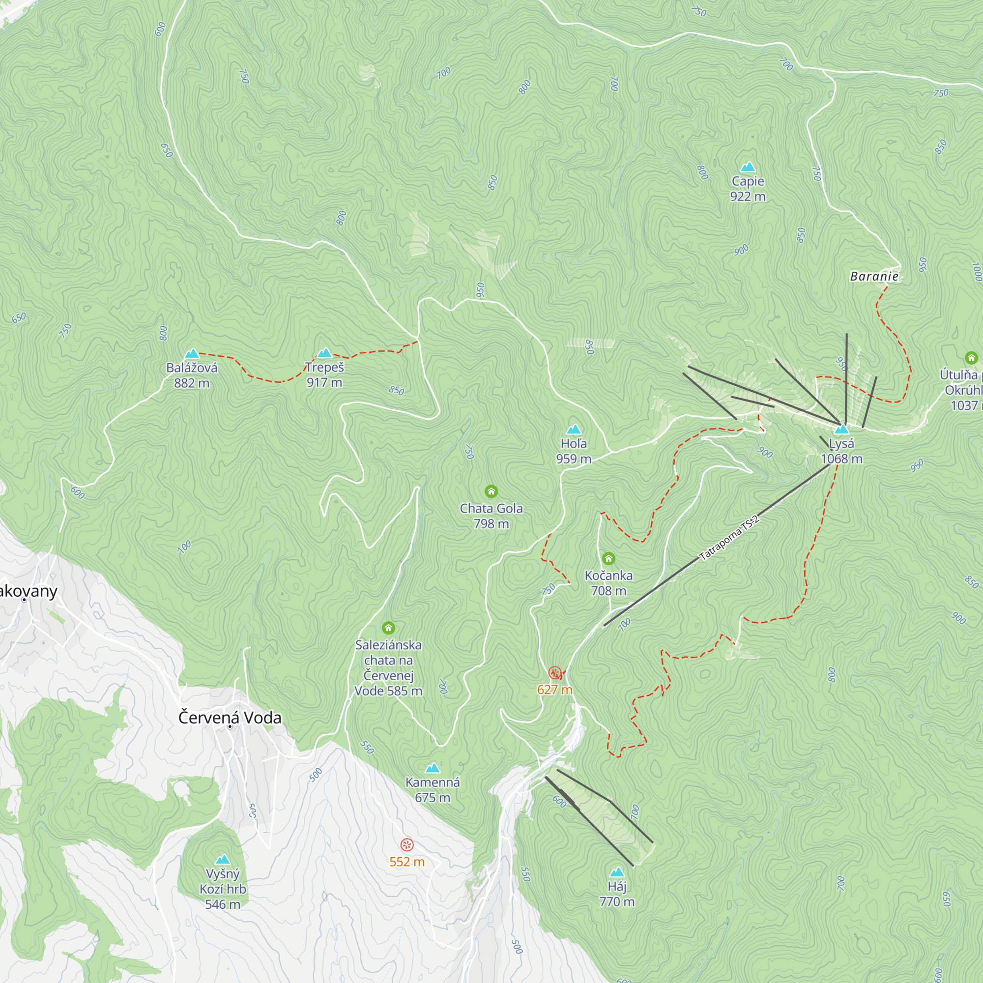 Chata Gola map