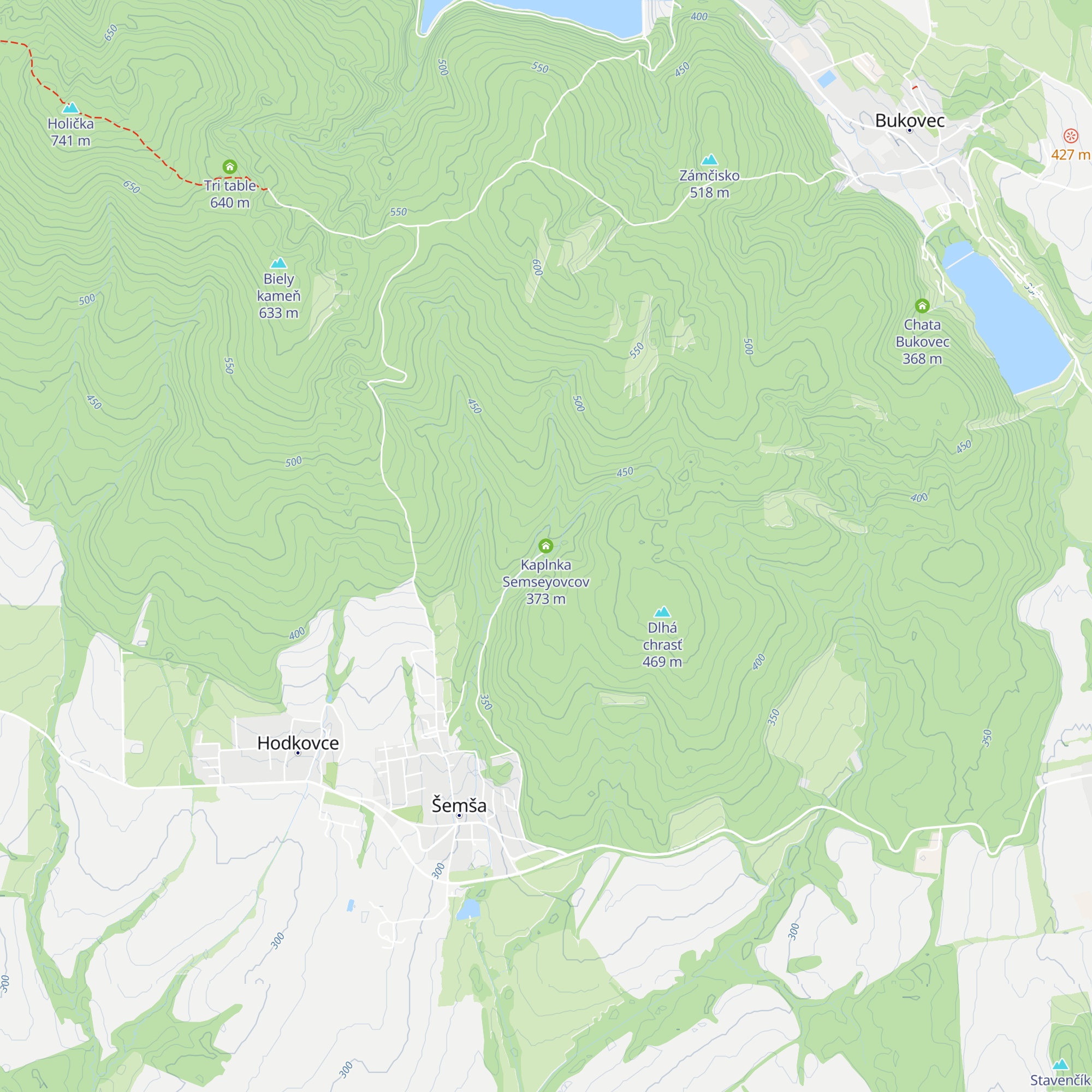 Kaplnka Semseyovcov map