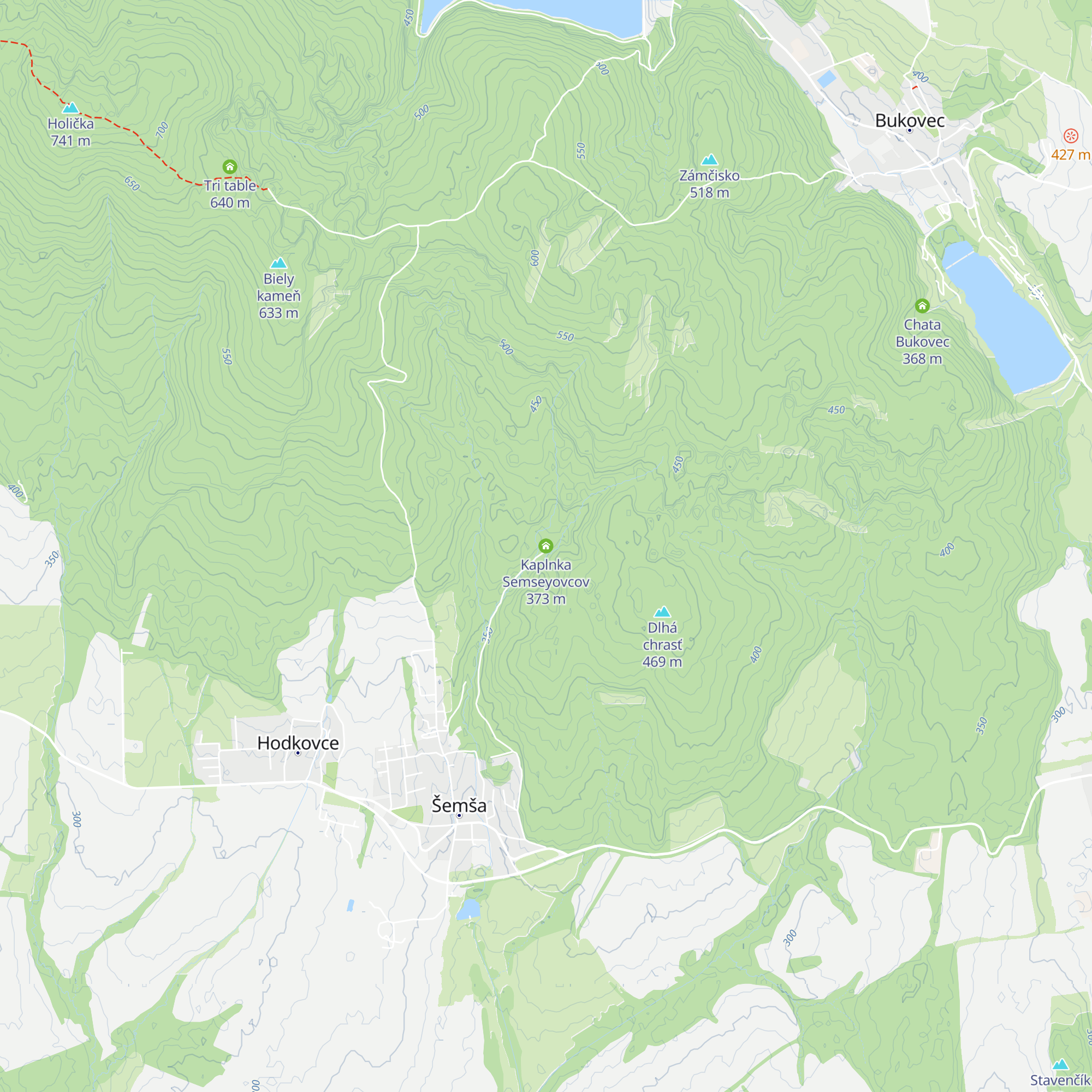Kaplnka Semseyovcov map