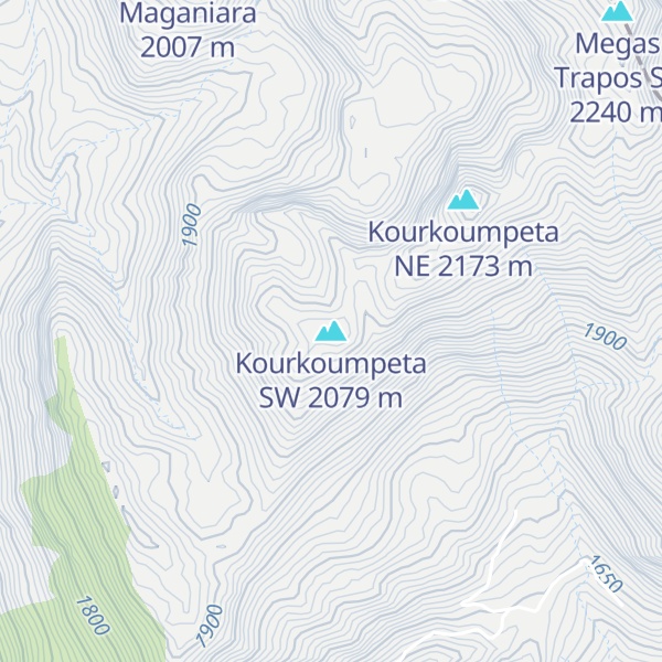 Map of Kourkoumpeta SW