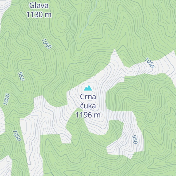 Map of Crna čuka