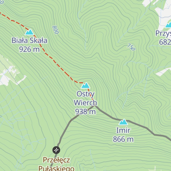 Map of Ostry Wierch