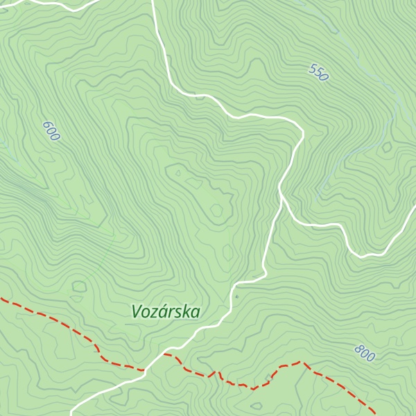 Map of Spálený vrch