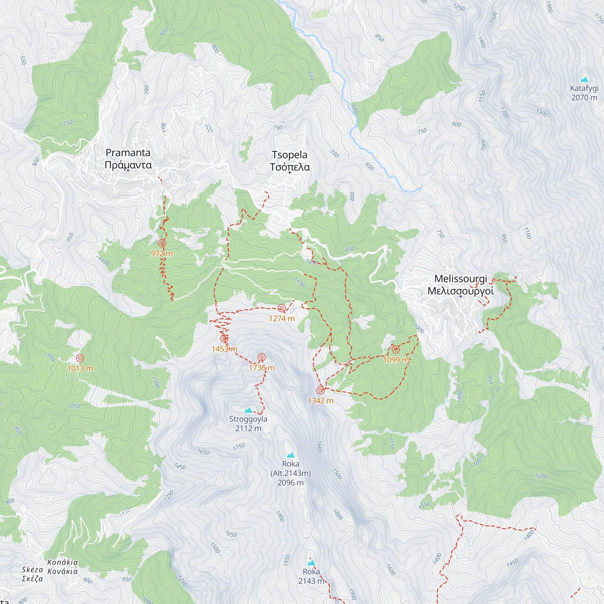 Katafygio Pramanton map