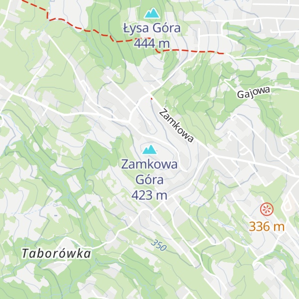 Map of Zamkowa Góra