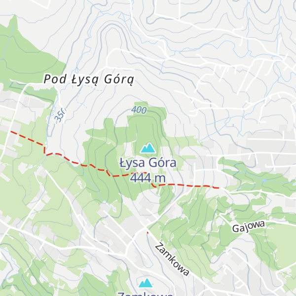 Map of Łysa Góra