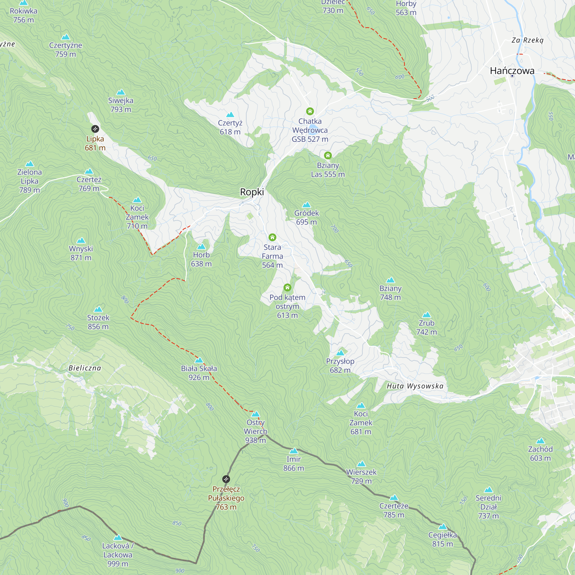 Pod kątem ostrym map