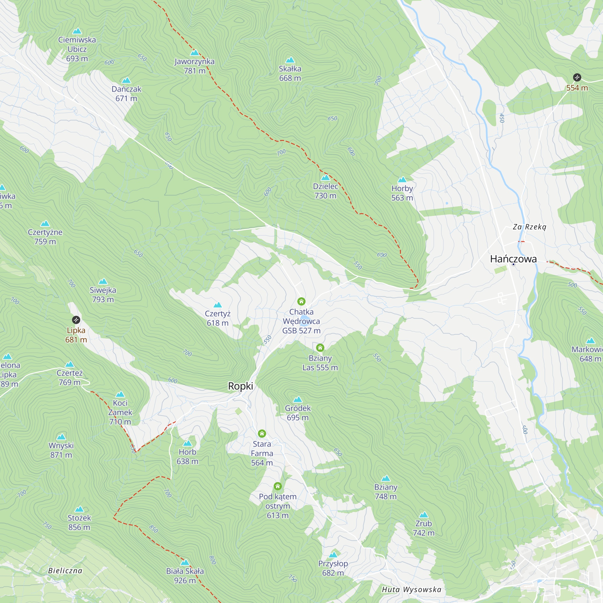 Chatka Wędrowca GSB map