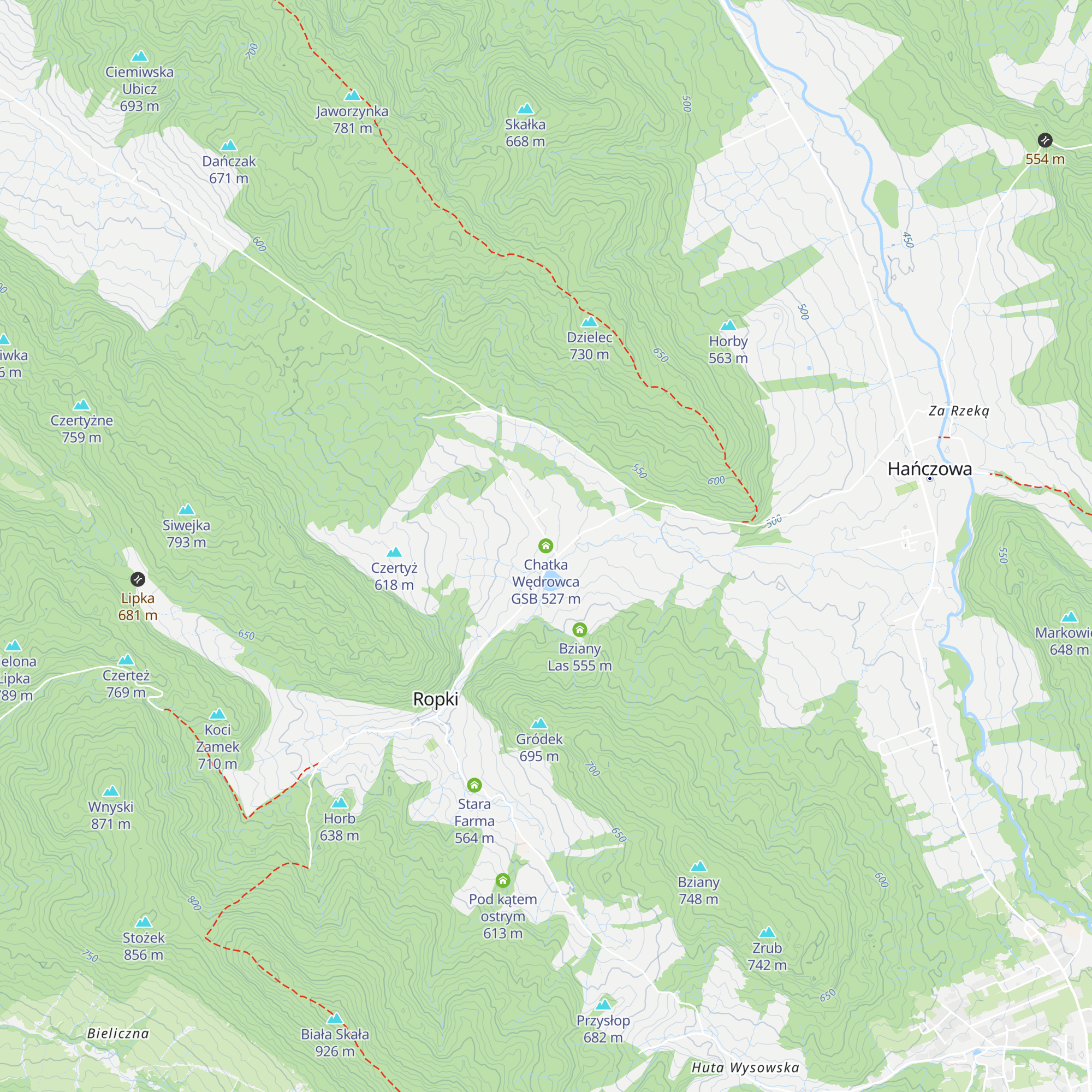 Chatka Wędrowca GSB map