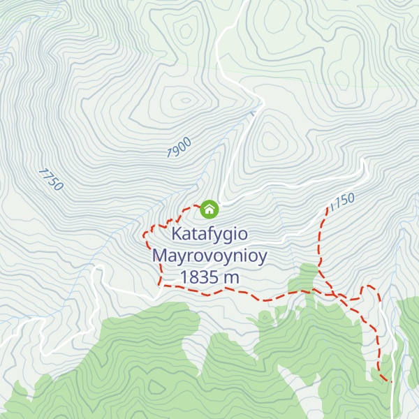 Map of Katafygio Mayrovoynioy