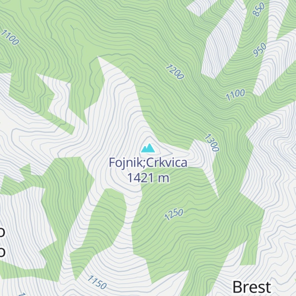 Map of Fojnik;Crkvica
