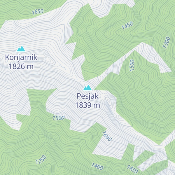 Map of Pesjak