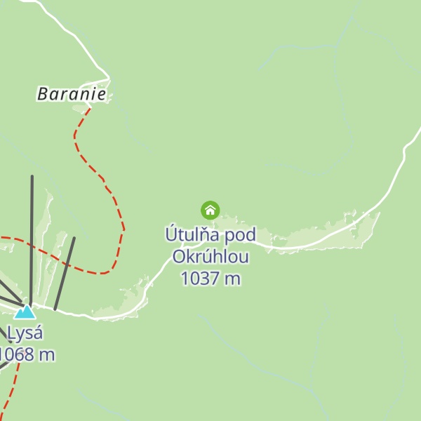 Map of Útulňa pod Okrúhlou