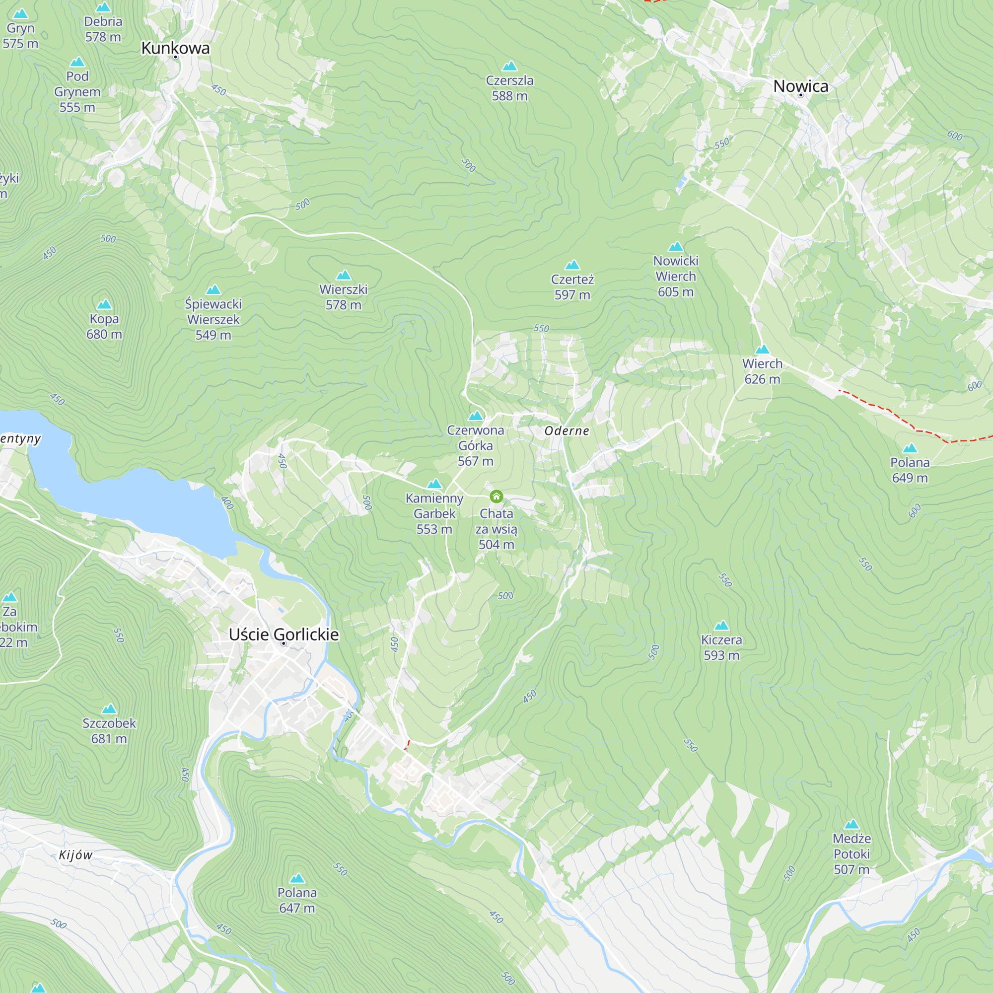 Chata za wsią map