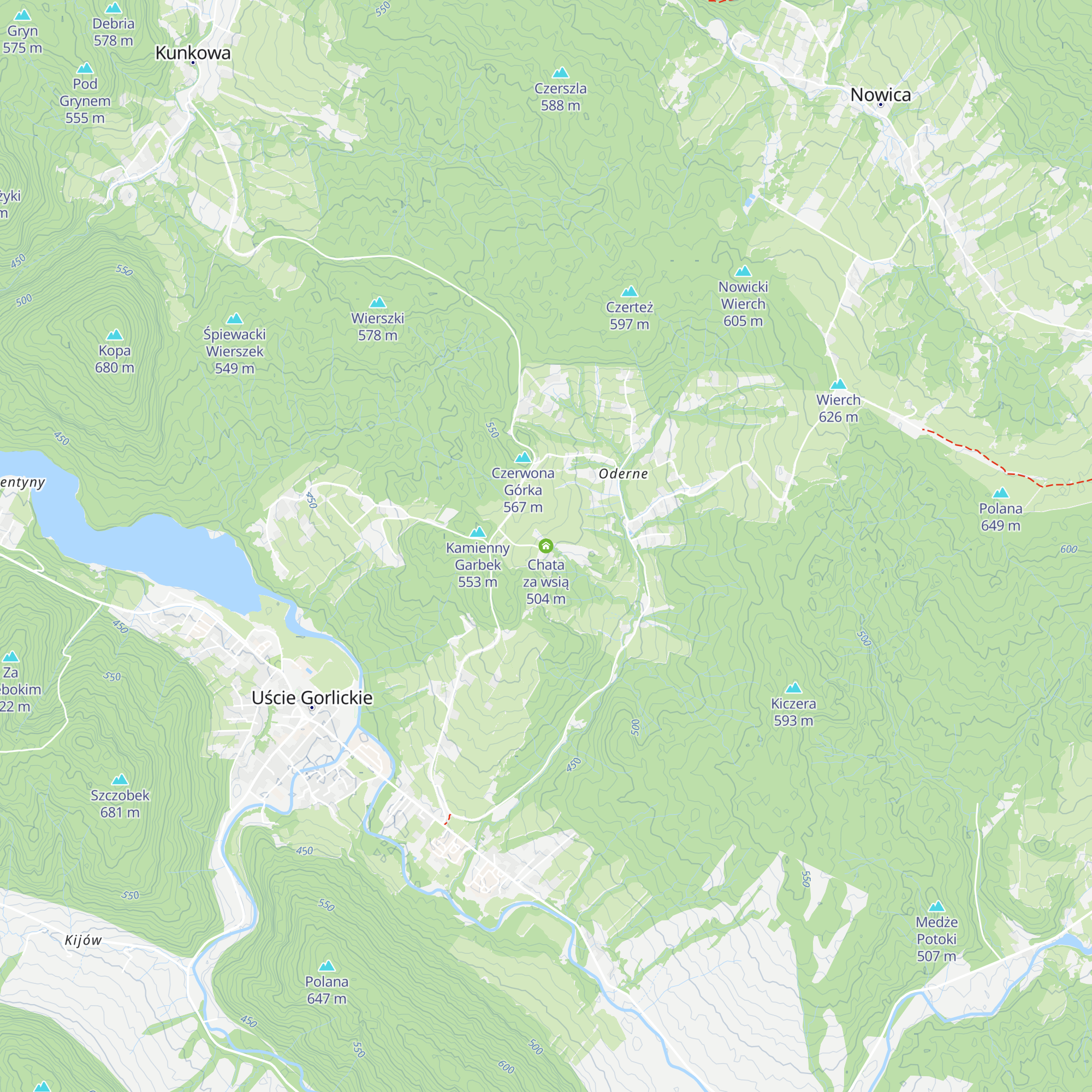 Chata za wsią map