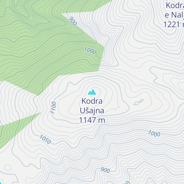 Map of Kodra Ušajna