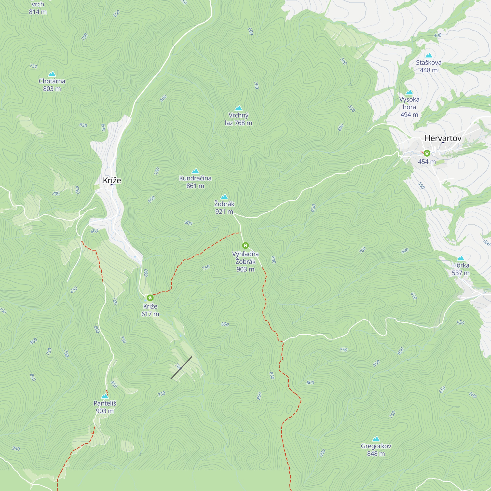 Výhľadňa Žobrák map