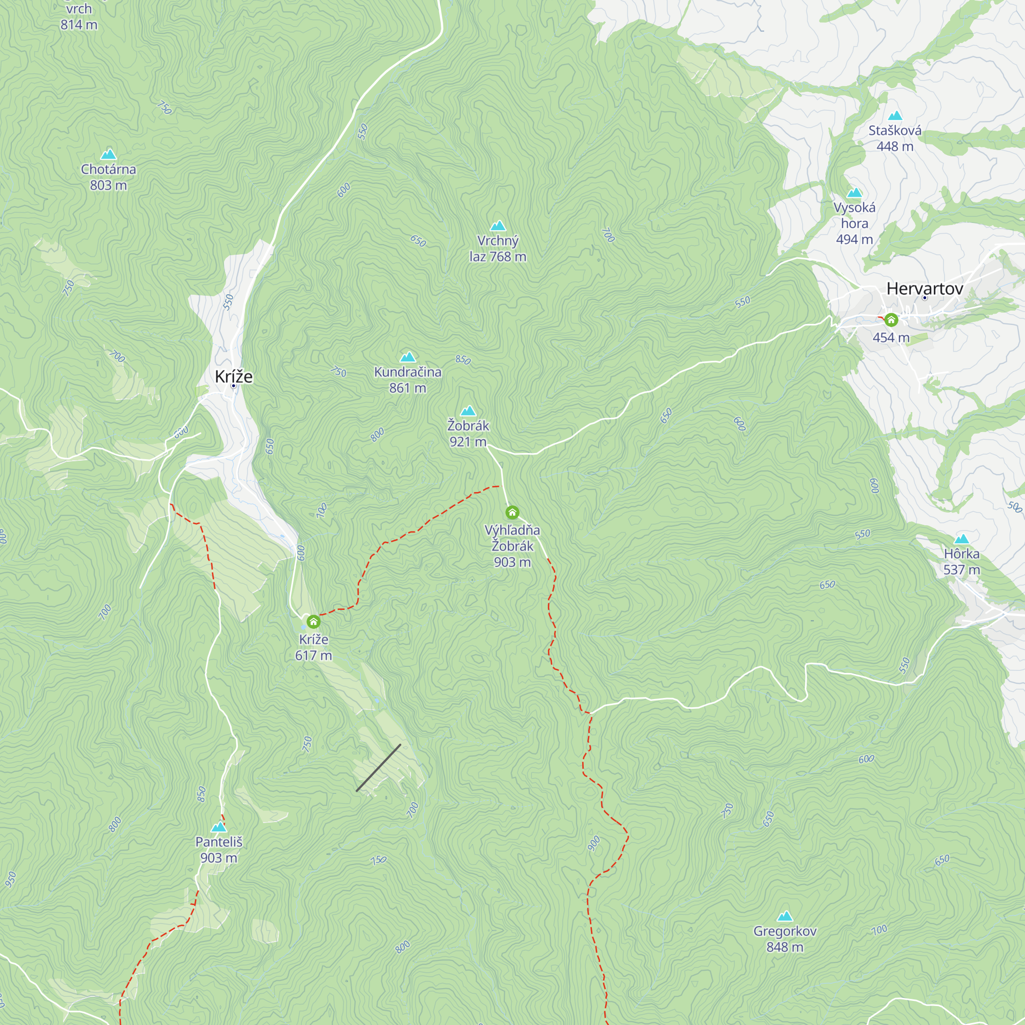 Výhľadňa Žobrák map