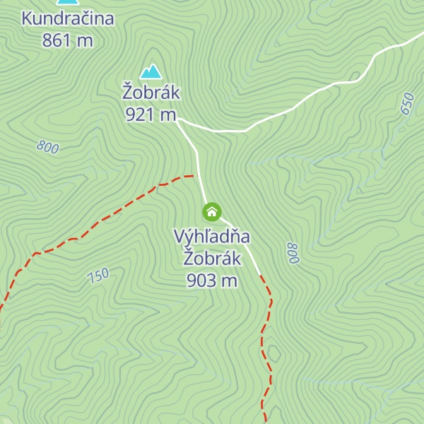 Map of Výhľadňa Žobrák
