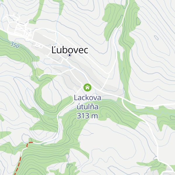 Map of Lackova útulňa