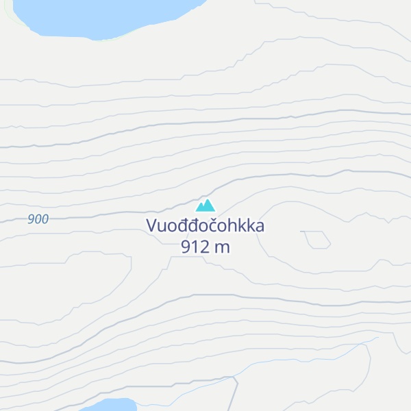 Map of Vuođđočohkka