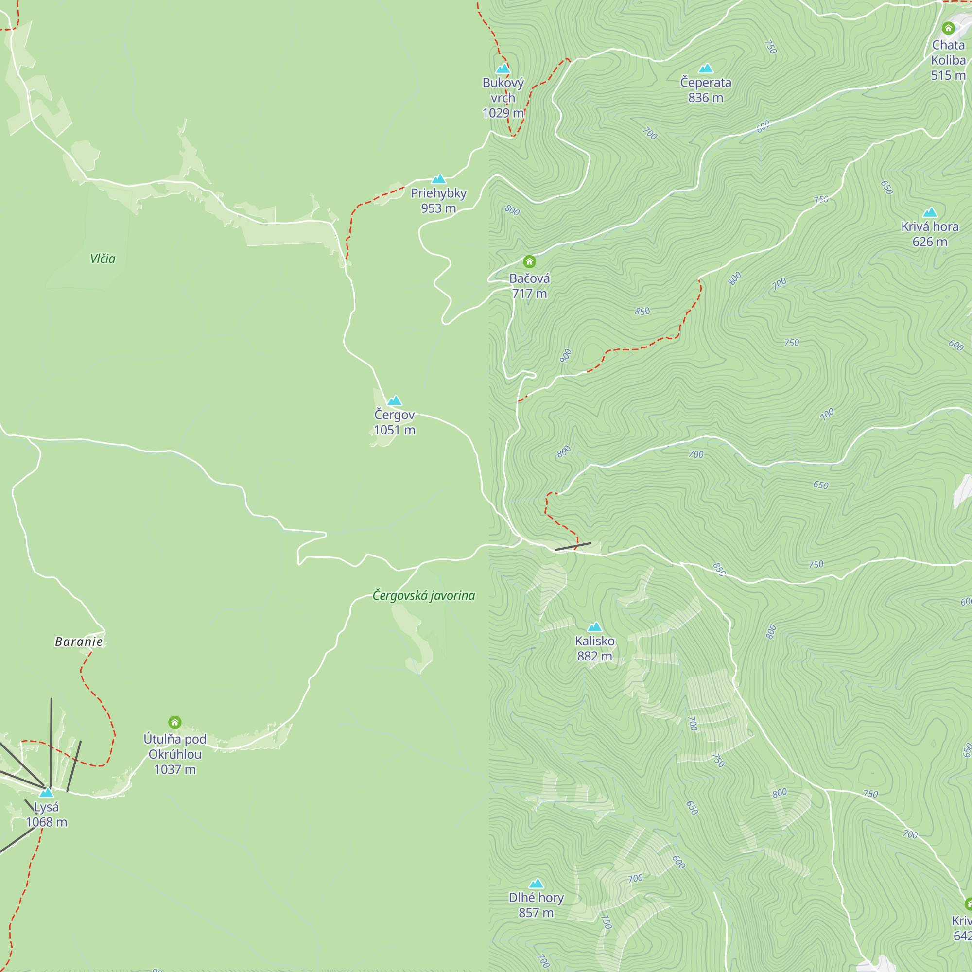 Čergovčanka map